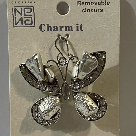 Nina Jewelry - NEW Creations “Charm It” Butterfly Pendant with Sparkling Accents